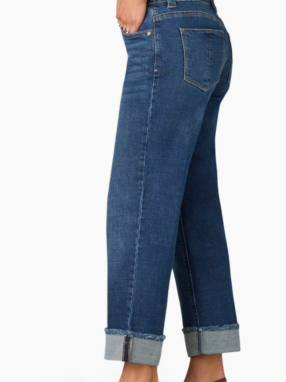 Wit & Wisdom Frayed High Waist Ankle Boyfriend Jeans, Sz. 8P